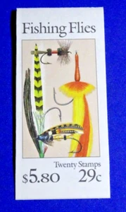 US BK189 FISHING FLIES 29c $5.80 COMPT. BOOKLET SC# 2545-49a (4) MNH SEALED #2 - Picture 1 of 3