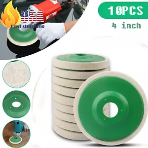 10x Wool Polishing Pads for Angle Grinder – 4 Inch Buffing Wheels, 100mm x 16mm - Picture 1 of 16