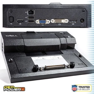 Dell E-Port Replicator Dock Station PR03X E5500 E5510 E5520 E5530 ST XT3 Laptop - Afbeelding 1 van 10