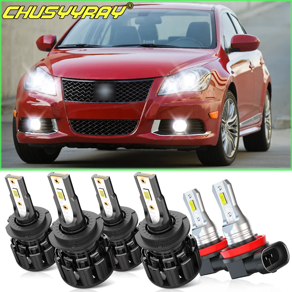 Para Para Suzuki Kizashi 2010-2013 Combo LED faro Hi-Lo + Bombillas de niebla - Imagem 1 de 4