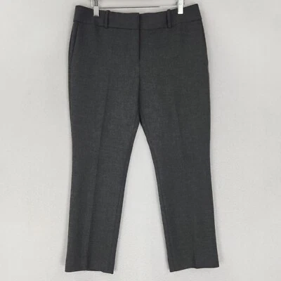 Ann Taylor Pants Womens 8 Petite Gray Devin Fit Straight Leg Mid Rise Trousers - Image 1 of 4