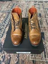Allen Edmonds Dalton Men's Leather Wingtip Dress Boots size 6.5 Walnut Made USA