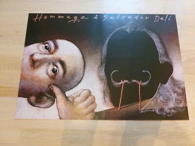 Póster Una Hoja Homenaje a Salvador Dalí Imagen Surrealista Dalí 27 x 40 Horizontal Foto 1 de 4