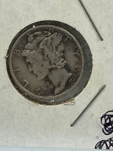 Moneda de diez centavos Mercury 1939 de plata extra fina - Imagen 1 de 2