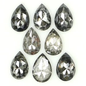1.00 CT Natural Loose Pear Shape Diamond 4.00 MM Salt And Pepper Diamond QL1317 - Picture 1 of 8