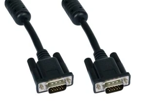 GP1707 Svga Macho a 15 Polos Totalmente con Cable Negro Monitor Recambio 5 Me - Picture 1 of 2