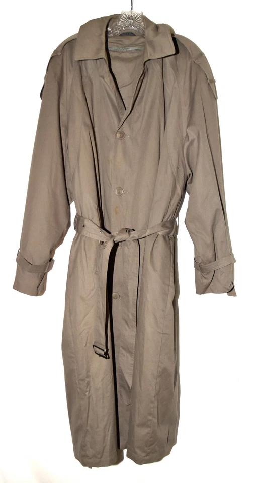 Vintage 80s Oleg Cassini Steel Gray w Thermolite Liner Mens Trench Coat Size 40R - Image 1 of 4