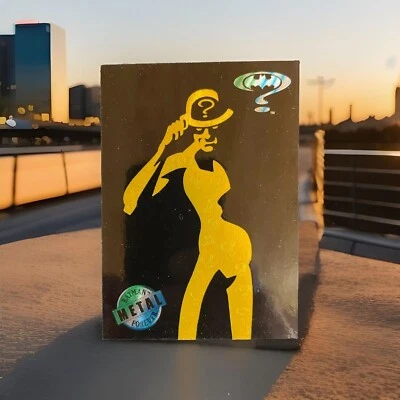 Карта Riddler 1995 DC Fleer Metal Batman Forever Gold Blaster No4 из 10 - Изображение 1 из 4