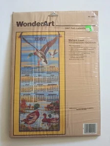 WonderArt 1987 Filz Kalender Set Stockente Teichenten Jagd Needlecraft Corp. - Bild 1 von 9
