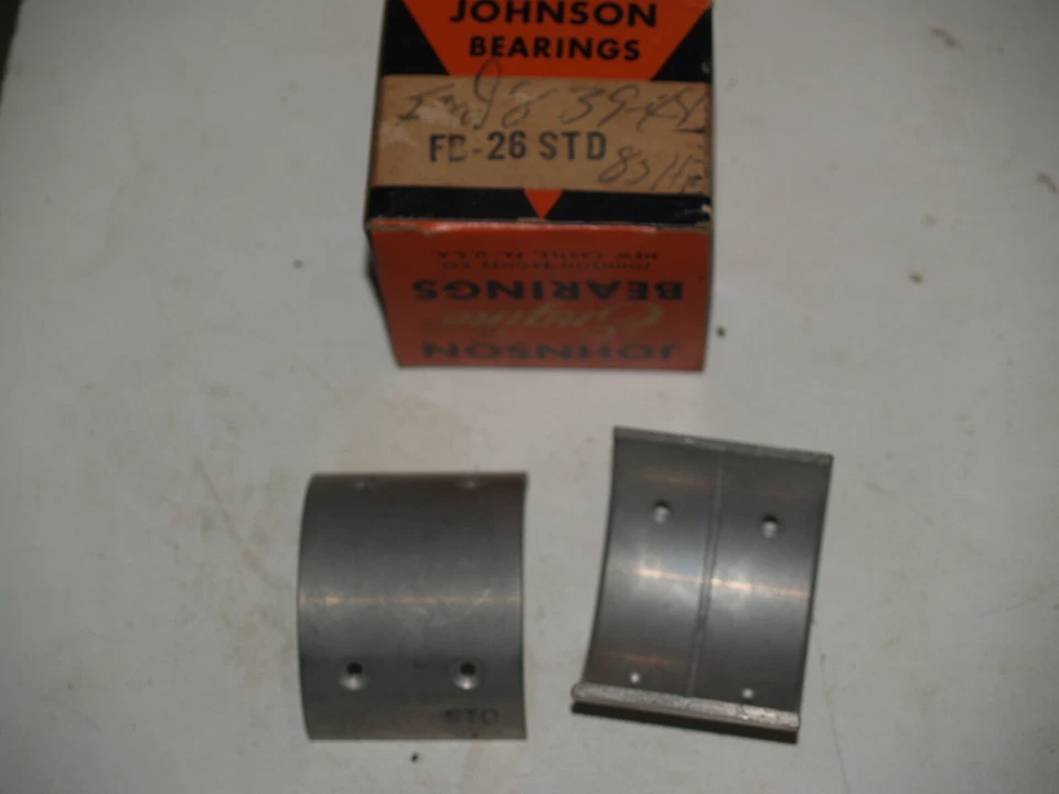 Rodamientos de varilla de conexión Ford V8 1939-1945 - 1 juego FB-26 Johnson bronce NOS STD 1939-1945 Foto 1 de 3