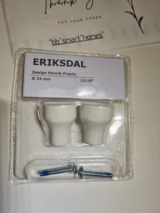 IKEA ERIKSDAL Cabinet /Drawer Door Knob – White, 24 mm – 2 Pack NEW 202.848.04 - Picture 1 of 6