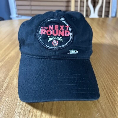 Jim Beam Hat Bourbon ESPN Black Adjustable Cap The Next Round Served Up - Image 1 of 4