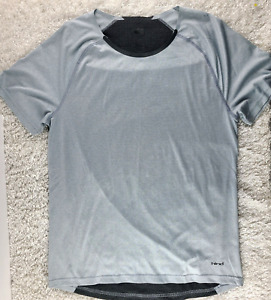 Hind mens grey mesh athletic shirt SIZE L short sleeve running cycling (M)