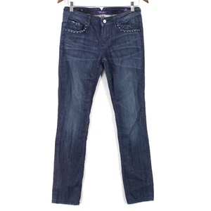 Vigoss Jeans Womens Blue Denim Casual Dark Washed Skinny Fit Size 5/6 28 - Picture 1 of 11