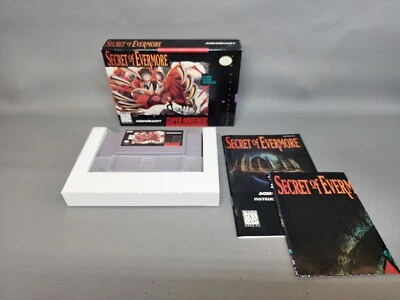 Secret of Evermore (Super Nintendo SNES) Complete CIB W Poster - Image 1 of 4