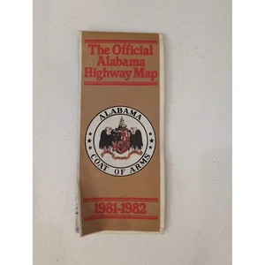 Vintage Alabama Highway Karte 1981-1982 Official Travel Souvenir Sammlerstück - Bild 1 von 2