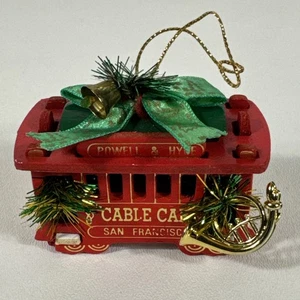 Rote San Francisco Powell & Hyde rote Seilbahn Weihnachtsschmuck #39 Holz - Bild 1 von 7