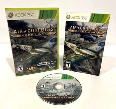 AIR CONFLICTS SECRET WARS MICROSOFT XBOX 360 COMPLETE W/ MANUAL 2011 KALYPSO - Image 1 of 4