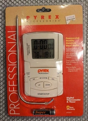 Pyrex Professional Digital Meat Thermometer Probe 1999 Vintage Kitchen BBQ - Image 1 of 4