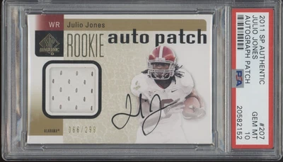 Camiseta deportiva 2011 SP auténtica #207 Julio Jones 66/299 automática radiocontrol novato gema como nueva PSA 10 Foto 1 de 2
