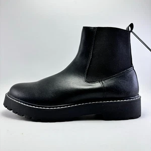 DV DOLCE VITA “Lobera” Faux Leather Black Boots Womens Size 10 - Picture 1 of 12