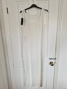 Vero Moda White Knit Ankle Dress Beach M - Picture 1 of 4