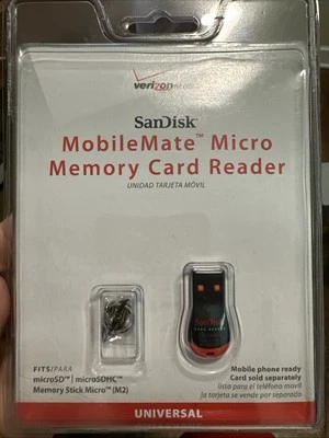 NEW Sandisk SDDR-121-V11M MobileMate Micro Memory Card Reader Verizon Wireless - Image 1 of 2