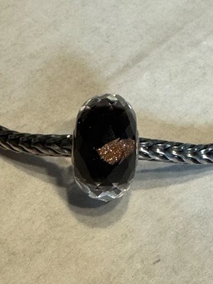 Trollbeads retired Limited Edition Black Friday 2015 faceted glass bead - Bild 1 von 4