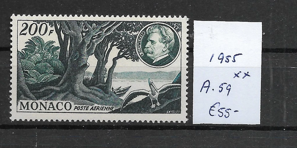 MONACO @ 1955   GOOD AIR MAIL   MNH € 55.00     LOW START @ 368 - Image 1 of 1