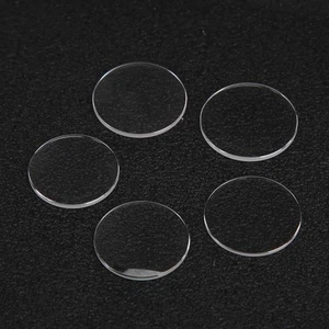 5Pcs Sapphire Watch Glass Clear Single Round Flat Mirror Glass Replacement New - Zdjęcie 1 z 12