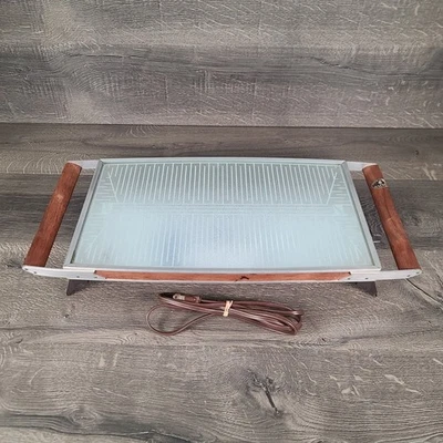 Calentador de alimentos Salton Hotray moderno de mediados de siglo de colección H-130 probado Foto 1 de 4