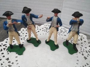 Soldado de juguete vintage Britains Ltd. - Soldados del ejército de la Revolución Americana (4 piezas) - Imagen 1 de 8