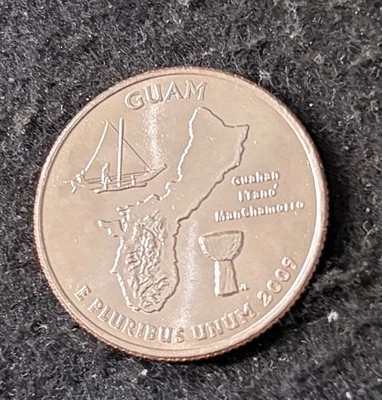 2009 D Guam U.S. Territory Quarter Circulated Free Shipping - Image 1 of 2