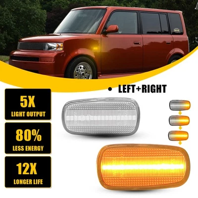 Fit 04-06 Scion 01-05 xB Lexus SC430 IS300 Front Side Marker Lights Sequential - Image 1 of 4