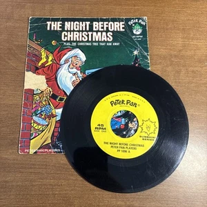VTG The Night Before Christmas Peter Pan Record Vinyl Children Story - Picture 1 of 10