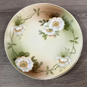 Bayrische handbemalte Teller Goldrand weiße Blumen atemberaubend Mauville - Bild 1 von 8