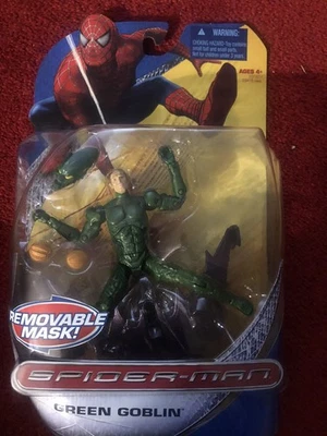Máscara de figura de película Hasbro Spider-Man posable Green Goblin 2007 sellada rara Foto 1 de 4