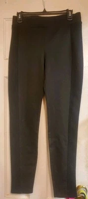 BCBGeneration Textured Stripe Side Skinny Leg Pants Black Women's Size M.Medium - Image 1 of 4