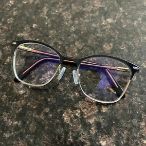 Calvin Klein Eyeglasses Designer Frames Women's CK21124 438 51-18 140 Navy Gold - Picture 1 of 9
