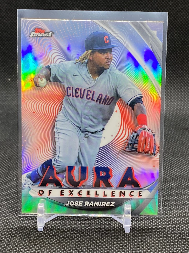 2022 Topps Finest Aura of Excellence Refractor Jose Ramirez Cleveland Guardians - Image 1 of 1