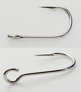 VMC Haken 9171-NI offenes Auge/Ring Nickel Silber Siwash Haken (Größe: 8/0, Menge: 10 Stck.) - Bild 1 von 5