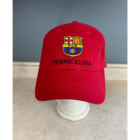 FC Barcelona Adjustable One Size 100% Red Cotton Ball Cap Cover