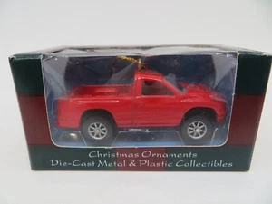 Maisto Die Cast DODGE RAM PU Christmas Ornament 1:64 Scale red truck - Picture 1 of 6