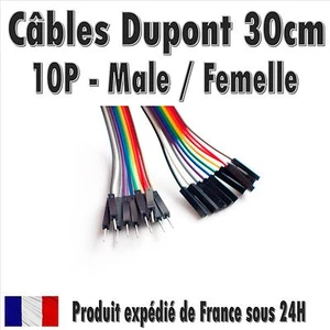 10x Dupont Kabel 30cm Buchse/Buchse für BreadBoard Arduino, Raspberry Pi - Bild 1 von 1