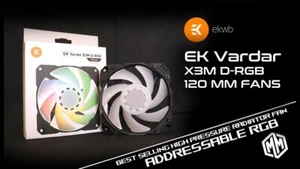 EDWB EK VARDAR X3M D-RGB 120ER Black 500-2200RPM 120mm Addressable Cooling Fan - Picture 1 of 2