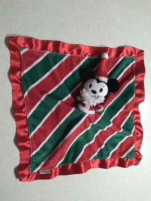 Hallmark Itty Bittys Bebé Lovey Mickey Mouse Navidad Santa Rojo Verde Foto 1 de 4