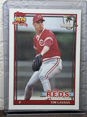 1991 Topps Operation Desert Shield #627 Tim Layana Cincinnati Reds NM - Image 1 of 2