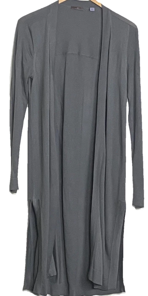 Cárdigan suéter Cullen Duster para mujer talla pequeña mezcla de seda gris ligero Foto 1 de 4