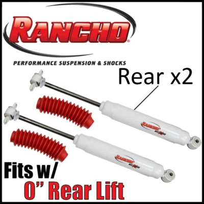 Par de amortiguadores traseros Rancho 04-12 Chevy Colorado GMC Canyon con elevación trasera de 0" Foto 1 de 3