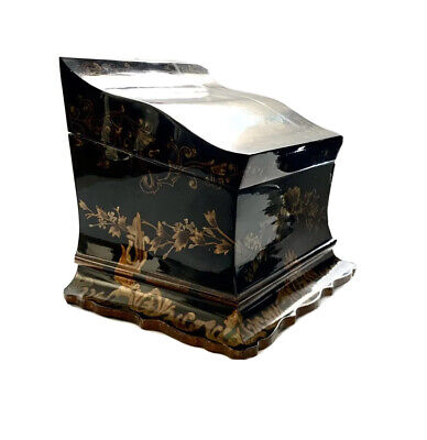 Jewelry Box Lacquer Wood Bird Design European Style Chinoiserie Decor • 485$